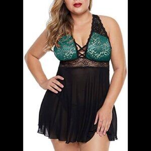 *Plus ❤️ Green Lace Babydoll